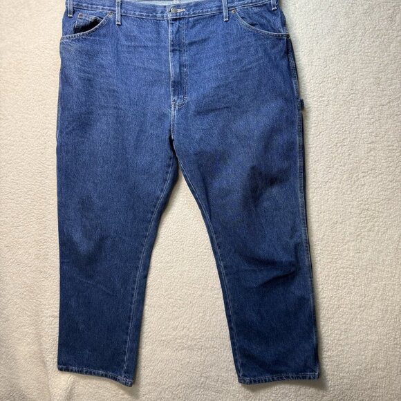 Dickies Carpenter Jeans Men's 42x30 Blue Denim Straight Leg Style 1993SNB - Picture 1 of 6